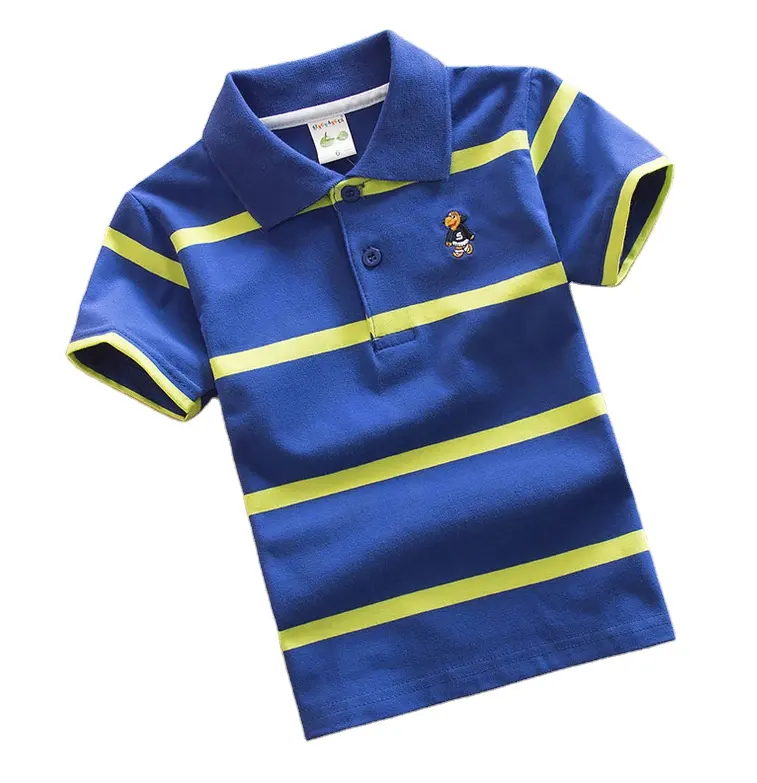 Fabrieksprijs Hoge Kwaliteit Katoen Effen Kids Tops Hot Merk Baby T-Shirt Kinderen Poloshirt