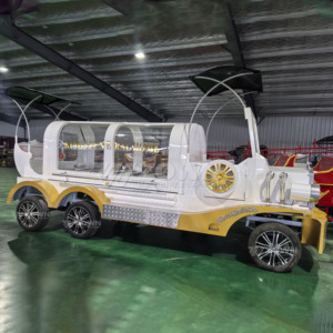 รถศพไฟฟ้าสไตล์วินเทจ รถโบราณ พร้อมพื้นที่ชมศพแบบโปร่งใส สำหรับงานศพกลางแจ้ง - Product Image 5
