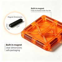 Kit de construction magnétique 45 pièces : Blocs de construction, jouet STEM, éducation précoce, jeu créatif lumière et ombre pour enfants d'âge préscolaire