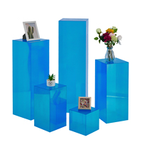 Acryl Rechteckiger Lebensmittel-Präsentationsständer Schillernder Farbiger Würfel Dessert-Vitrine Dicke Kuchenplatte für Hochzeiten und Partys
