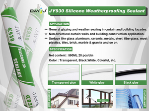 Sellador de Silicona Neutro a Base de Agua JY930RTV, Resistente a la Intemperie, para Vidrio, Materiales de Construcción, Adhesivo UV, Embalaje, Carpintería - Product Image 2