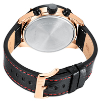 MINI FOCUS Nouveau Design Montre à Quartz pour Hommes de Luxe Étanche d'usine Dernier Sport avec Bracelet en Cuir Véritable MF0288G