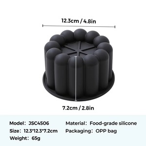 Molde Redondo de Silicona para Pastel, Nuevo de Fábrica, Silicona Platino LFGB Antiadherente, Libre de BPA, Herramienta para Hacer Pasteles y Mousses, para Hornear en Casa - Product Image 3