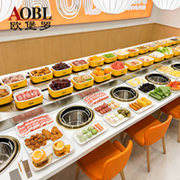 AOBL Buffet-Restaurant Einzelner Nichtraucher-Tisch für Kleinen Hotpot und Grill OEM ODM