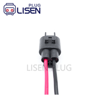 موصل سيارات ذكر أسود ثنائي الاتجاه من سلسلة Econoseal III .187 من TE Connectivity طراز Lisen Plug 176143-2 مع سلك توصيل