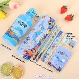 Útiles escolares de jardín de infantes para niños, caja de regalo de dibujos animados para estudiantes, niños, niñas, oso, juego de papelería <span class=keywords><strong>Doraemon</strong></span>, papelería al por mayor - Product Image 1