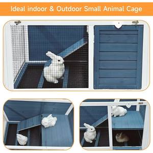 Maison extérieure Cage à lapin pour petits animaux de compagnie Cage à lapins commerciale en bois bon marché pour animaux de compagnie Cage à lapin en bois Cages à clapier - Product Image 6