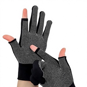 Daizen Star Half Finger Gloves Black Wrist Length Eco-Friendly Multifunctional Cycling All Seasons PU Quick Dry Casual - Product Image 3