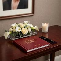 Livre commémoratif funéraire personnalisé à couverture rigide, registre des condoléances et des messages, cadeau