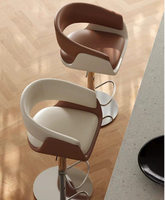 Tabouret de bar contemporain rembourré, réglable en hauteur et pivotant, pour salle à manger et projets professionnels (vente en gros)