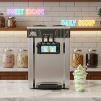 Máquina automática de helado suave de acero inoxidable de un solo cabezal, repuestos en francés para máquina de helado