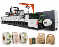 Machine d'impression flexographique entièrement servo motorisée pour étiquettes en papier, emballages en carton et impression papier rouleau à rouleau