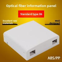 Kotak Sambungan Serat Optik Tipe 86 Port Tunggal SC Model Panel Dua Sisi GXH02 untuk Jaringan FTTH/FTTB/FTTX