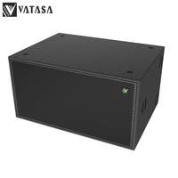 Subwoofer professionnel double 18 pouces pour sonorisation de concert, 1200W/4800W de puissance de crête, réponse en fréquence 38Hz-250Hz