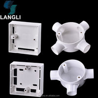 Raccordement multidirectionnel et multiport Boîte de jonction électrique circulaire en PVC pour conduits de câbles étanches pour l'extérieur et l'intérieur