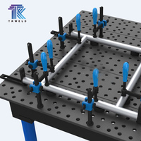 Table de soudage TKweld certifiée CE de haute qualité 2000*1000*200mm Plateforme en acier 3D/2D D16 D28 Fonte 0,5mm Nitruration au plasma