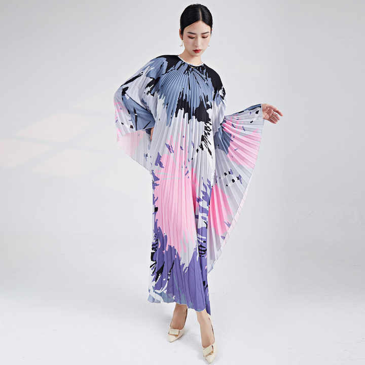 High Quality Fast Shipping 2025 New Print Loose Plus Size Bat Sleeve ...