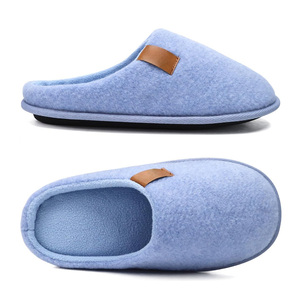 Pantoufles à bout complet décontractées confortables en <span class=keywords><strong>feutre</strong></span> à mémoire de forme pour hommes avec <span class=keywords><strong>semelle</strong></span> antidérapante Pantoufles chaudes pour la maison - Product Image 4