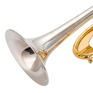 La clé en or plaquée argent dans la clé B inférieure accentue l'examen de la qualité professionnelle des instruments de <span class=keywords><strong>trompette</strong></span> <span class=keywords><strong>pour</strong></span> <span class=keywords><strong>débutant</strong></span> - Product Image 5