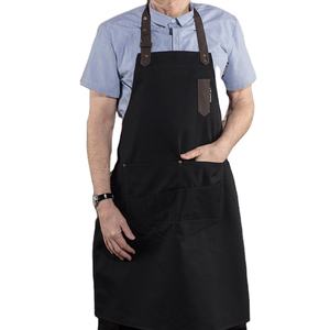 CHECKEDOUT Top cameriere Chef tela regolabile bavaglino grembiule con 2 tasche di alta qualità uniforme da <span class=keywords><strong>cucina</strong></span> - Product Image 1
