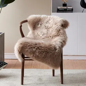 Maison décorative forme personnalisée fausse peau de mouton fourrure Shaggy tapis en peluche chaise couverture tapis fausse fourrure tapis