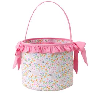 Personalized Girl Egg Hunt Basket <strong>Easter</strong> Eggs Hunting Party Decoration <strong>for</strong> Kids Canvas Bunny Bag With Bow Knot - Product Image 5