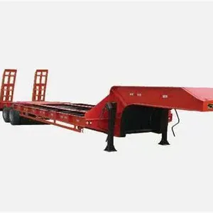 Factory Provide New 2Axles 18 Meters Long Lowbed Trailer with Mechanical Suspension Carry Excavator Trailer Low Bed semi trailer