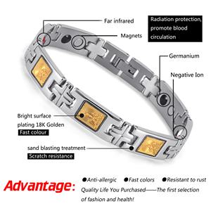 Fashion Jewelry 4 in 1 Carbon Fiber Inlay Bio <strong>Bracelet</strong> Magnetic <strong>Medical</strong> <strong>Men</strong> <strong>Bracelets</strong> - Product Image 3