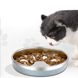 Mangkuk pemberi makan anjing Anti Slip, 3 cangkir kapasitas besar Stainless Steel mangkuk air Cepat kelas makanan hewan peliharaan - Product Image 3