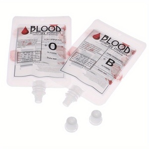 Bolsa de Plástico Creativa con Forma de Bolsa de Sangre para Envasado de Jugos Energéticos de Halloween, con Orificio para Colgar, para Bebidas de Fiesta <span class=keywords><strong>y</strong></span> Almacenamiento de Bebidas - Product Image 4
