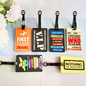 Wholesale Travel Custom Luggage Tag Bag Travel ID <b>Labels</b> PVC Name Tags Luggage Tags for <b>Suitcase</b> - Product Image 5
