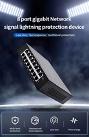 Protection contre les surtensions réseau POE 8 voies durable 100M/Gigabit, protection 150V, protection anti-drone pour la sécurité intérieure/extérieure