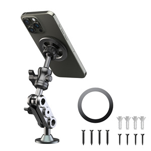 Nouveau support de téléphone magnétique rotatif à 360° en alliage robuste pour véhicule, base fixe pour console centrale de camion, bateaux et murs - Product Image 1