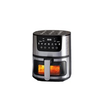 Friteuse à air électrique haute performance avec fenêtre de visualisation, boutons tactiles, multifonctionnelle, sans huile, pour la cuisine quotidienne en famille
