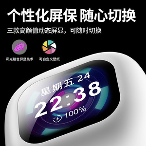 หูฟังกีฬา Q18 พร้อมหน้าจอสี LCD ระบบตัดเสียงรบกวนแบบแอคทีฟ ควบคุมแบบไร้สายด้วยระบบสัมผัสสำหรับการออกกำลังกายกลางแจ้ง - Product Image 4