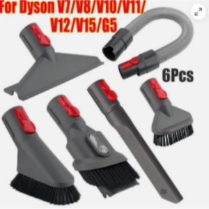 Accessoires pour aspirateur <span class=keywords><strong>Dyson</strong></span>, ensemble de 6 pièces, compatibles avec V7 <span class=keywords><strong>V8</strong></span> V10 V11 V12 V15 G5, outil pour les fentes, brosse, buse - Product Image 1