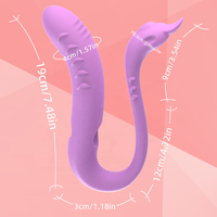 Jouet sexuel pour femmes en silicone liquide 2-en-1 détachable, avec stimulateur clitoridien et anal double extrémité pour point G, 10 vibrations