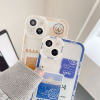 Coque de téléphone pour iPhone 14 Pro 13 12 11 Max X XR XS Max 7 8 Plus SE, motif paysage tendance, protection de l'appareil photo, coque souple en TPU, compatible iPhone 15, 18 Pro, 18 Pro Max
