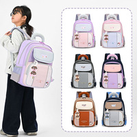 Sac à dos pour l'école primaire (CP-CE1) – Cartable léger à double bretelle pour enfants, motif dessin animé et couleurs contrastées