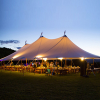 Carpa Blanca de Lujo para Bodas y Fiestas con Capacidad para 200/800 Personas, Adecuada para Eventos Religiosos y Uso en Exteriores