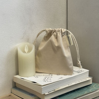 Pochette à cordon en coton éco-muslin biodégradable de haute qualité avec logo personnalisé