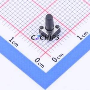 K2-1109DF-J4SW-04 Push Button Switch Through hole Component (THT) Switch Round Plunger 50mA 12V Black - Product Image 1