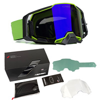 Lunettes de cyclisme en silicone prêtes à l'emploi, polarisées, coupe-vent, pour moto, couleur or sable vert, lunettes de sport