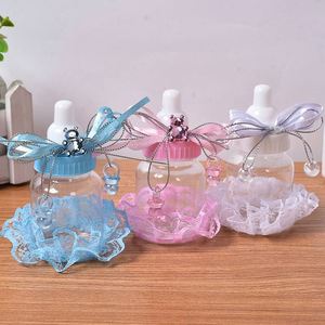 Mini biberon en plastique <span class=keywords><strong>Dragées</strong></span> Conteneur Baby Shower Boîte à bonbons Anniversaire Baptême Party Favor Décor pour Nouveau-né Bébé Garçon Fille - Product Image 6