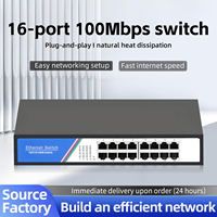 Commutateur réseau Tshield ZX-F1016D 16 ports 100 Mbps, Fast Ethernet, capacité de commutation 3,2 Gbps, en stock