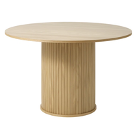 Combohome Table d'appoint en bois couleur bambou naturel-D:50 cm Table basse circulaire pour salon