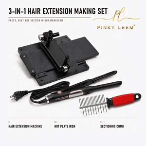 Estación de Trabajo para Salón de Belleza, Dispositivo para Extensiones de Cabello, Juego Completo de Accesorios con Punta K, Tiras de Pegamento de Queratina, Paquete Profesional para Estilistas - Product Image 6