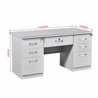 Mobilier moderne pour l'école et la maison Table KD d'ordinateur de bureau en acier moderne avec 3 tiroirs