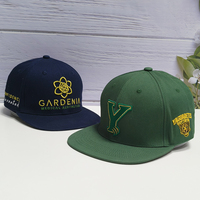 Gorro de Béisbol de Alta Calidad con Visera Plana, 6 Paneles, Ajustable, de Algodón, con Bordado 3D Personalizado, Logotipo Bordado, Cierre a Presión