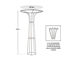 Treillis de jardin en métal en forme de parapluie, support de plante haut et antirouille, obélisque pour plantes grimpantes, fleurs, décoration extérieure de jardin